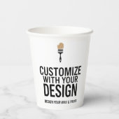 Custom Personalized Blank Company Branded Pappbecher (Rückseite)