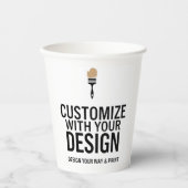 Custom Personalized Blank Company Branded Pappbecher (Vorderseite)