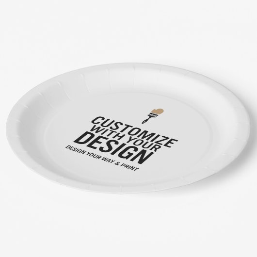 Custom Personalized Blank Company Branded Pappteller (Schrägansicht)