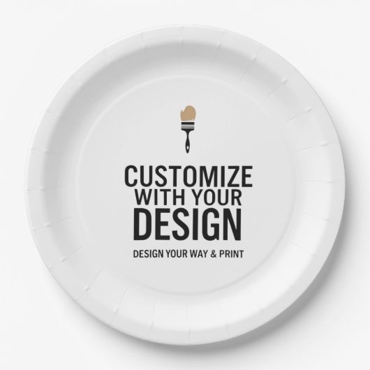 Custom Personalized Blank Company Branded Pappteller (Vorderseite)