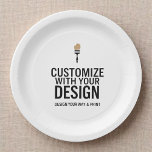 Custom Personalized Blank Company Branded Pappteller<br><div class="desc">Serve your brand with style using these Custom Personalized Company Branded Paper Plates, designed with a blank template ready for your logo, company name, or custom message. Perfect for business events, office parties, pop-up shops, conferences, or promotional catering, these disposable plates offer a polished way to elevate your brand’s presentation....</div>