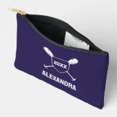 Custom Personalized Blue Rowing Girl Rower Zubehörtasche (Offen)