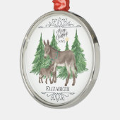 Custom Personalized Donkey Christmas Ornament Aus Metall (Links)