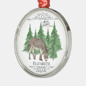 Custom Personalized Donkey Christmas Ornament Aus Metall (Links)