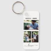 Custom Personalized Double Sided 3 Photo keychain Schlüsselanhänger (Vorderseite)