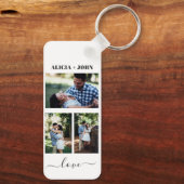 Custom Personalized Double Sided 3 Photo keychain Schlüsselanhänger (Rückseite)