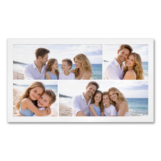 Custom Personalized Family Photo Magnetische Visitenkarte (Vorderseite)