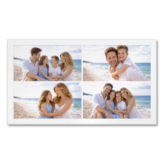 Custom Personalized Family Photo Magnetische Visitenkarte (Vorderseite)