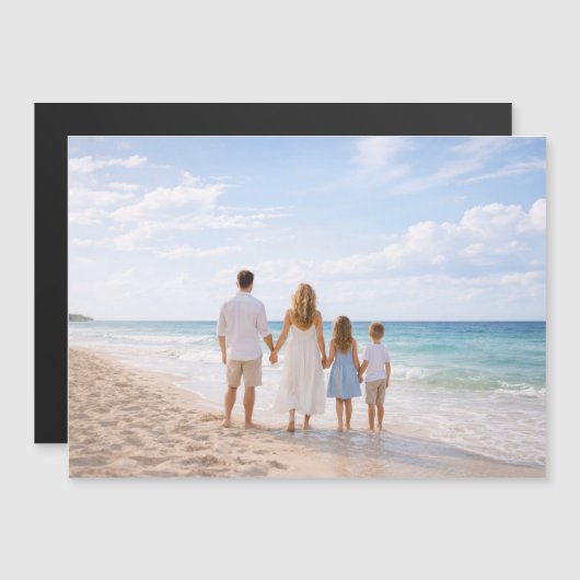Custom Personalized Family Photo Magnetkarte (Vorne/Hinten)