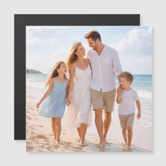 Custom Personalized Family Photo Magnetkarte (Vorne/Hinten)
