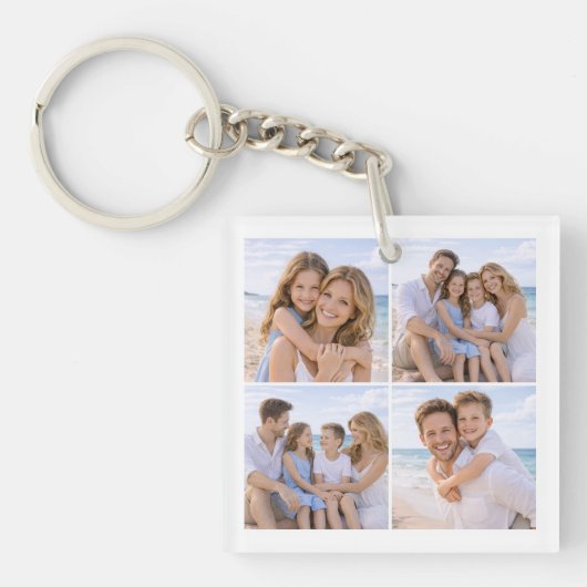 Custom Personalized Family Photo Schlüsselanhänger (Vorderseite)