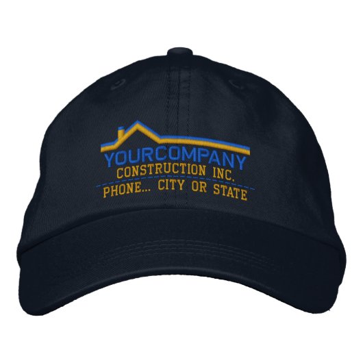 Custom Personalized for Your Construction Business Bestickte Baseballkappe (Vorderseite)