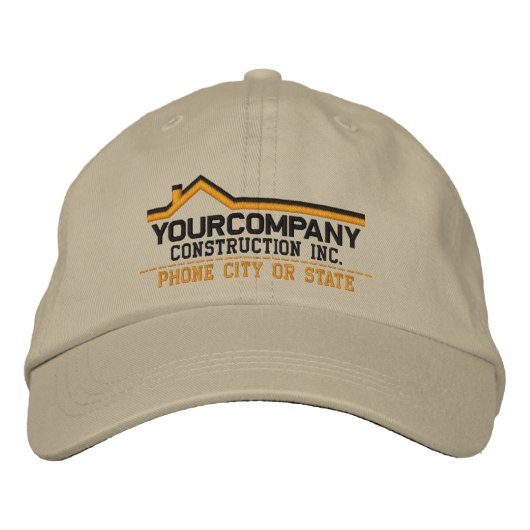 Custom Personalized for Your Construction Business Bestickte Kappe (Vorderseite)