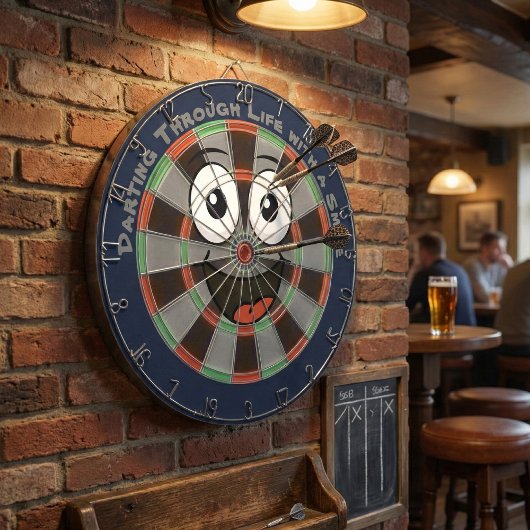 Custom Personalized Funny Smiling Face Dartscheibe