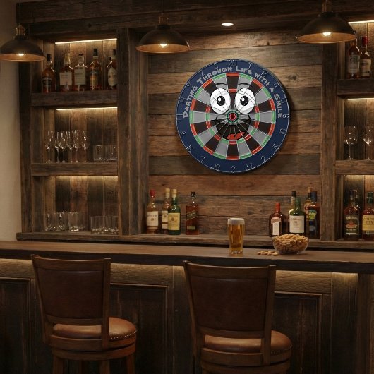 Custom Personalized Funny Smiling Face Dartscheibe