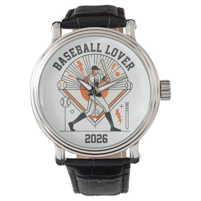 Custom Personalized Global Baseball 2026 Armbanduhr (Vorderseite)