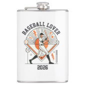 Custom Personalized Global Baseball 2026 Flachmann (Vorderseite)