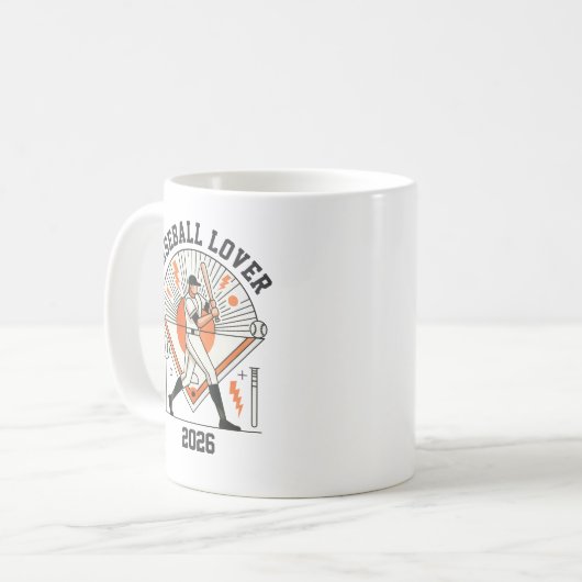 Custom Personalized Global Baseball 2026 Kaffeetasse (Vorderseite Links)