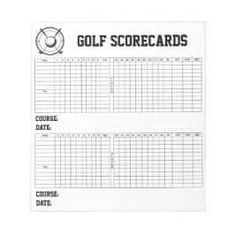 Custom Personalized Golf Scorecards Golfer Notizblock