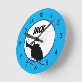 Custom personalized Helicopter Clock Runde Wanduhr (Winkel)