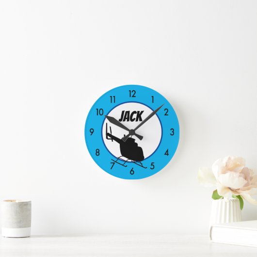 Custom personalized Helicopter Clock Runde Wanduhr (Zuhause)