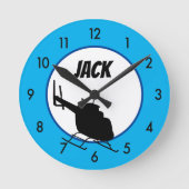 Custom personalized Helicopter Clock Runde Wanduhr (Vorderseite)