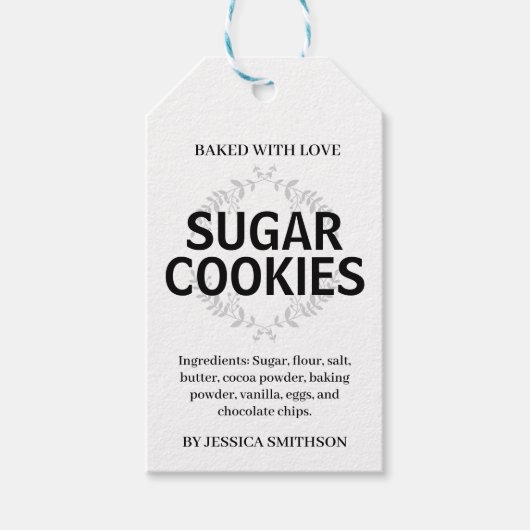 Custom Personalized Homemade label HM001_02sqv1 Geschenkanhänger (Vorderseite)