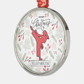 Custom Personalized Karate Martial Arts Christmas Ornament Aus Metall (Links)