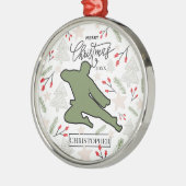 Custom Personalized Karate Martial Arts Christmas Ornament Aus Metall (Links)