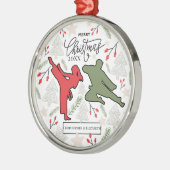 Custom Personalized Karate Martial Arts Christmas Ornament Aus Metall (Links)