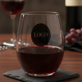 Custom Personalized Logo and Text Weinglas Ohne Stiel