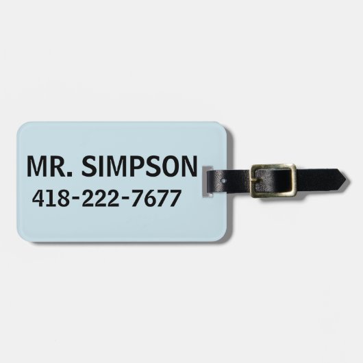 CUSTOM PERSONALIZED LUGGAGE TAG GEPÄCKANHÄNGER (Vorderseite horizontal)