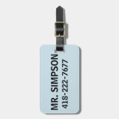 CUSTOM PERSONALIZED LUGGAGE TAG GEPÄCKANHÄNGER (Vorderseite vertikal)