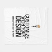 Custom Personalized Minimalist Company Branded Fleecedecke (Vorderseite (Horizontal))