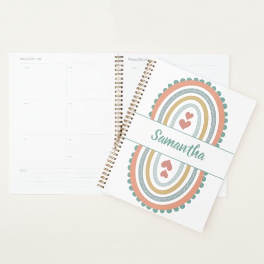 Custom /personalized modern rainbow planner planer (Anzeige)