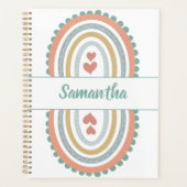 Custom /personalized modern rainbow planner planer (Vorderseite)