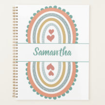 Custom /personalized modern rainbow planner