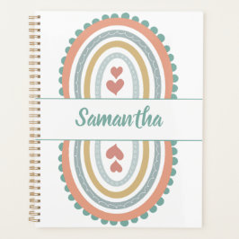Custom /personalized modern rainbow planner planer