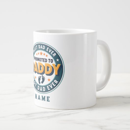Custom Personalized Name Gift for Dad Jumbo-Tasse (Vorderseite Rechts)