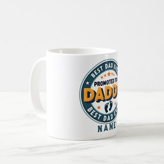 Custom Personalized Name Gift for Dad Kaffeetasse (Vorderseite Links)