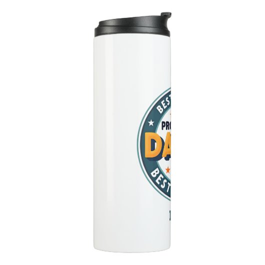 Custom Personalized Name Gift for Dad Thermosbecher (Nach links gedreht)