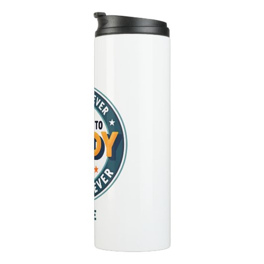 Custom Personalized Name Gift for Dad Thermosbecher (Nach rechts gedreht)