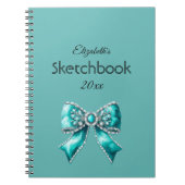 custom & personalized  name notebook with bow notizblock (Vorderseite)