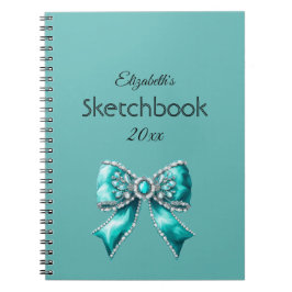 custom & personalized  name notebook with bow notizblock