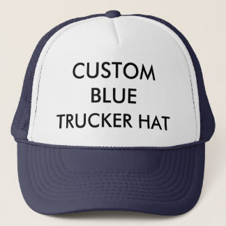Custom Personalized NAVY BLUE & WHITE TRUCKER HAT Truckerkappe