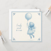 Custom personalized new baby girl annoucement karte (Vorderseite/Rückseite Beispiel)