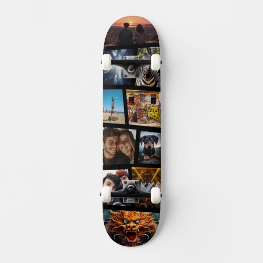 Custom Personalized Photo Collage Skateboard (Vorderseite)