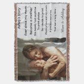 Custom personalized photo message for Mother's Day Decke (Vorderseite Vertikal)