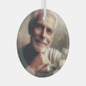 Custom Personalized Photo Ornament Aus Glas (Vorderseite Rechts)