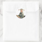 Custom Personalized Portrait Illustration  Runder Aufkleber (Tasche)